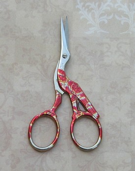 Premax 3.5 inch RED Marbleized Stork  Scissors